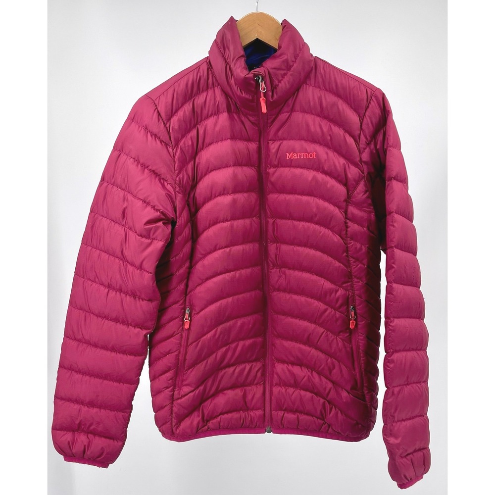 Marmot Aruna Down Jacket Women M Magenta Pink 600 Fill Puffer 178370